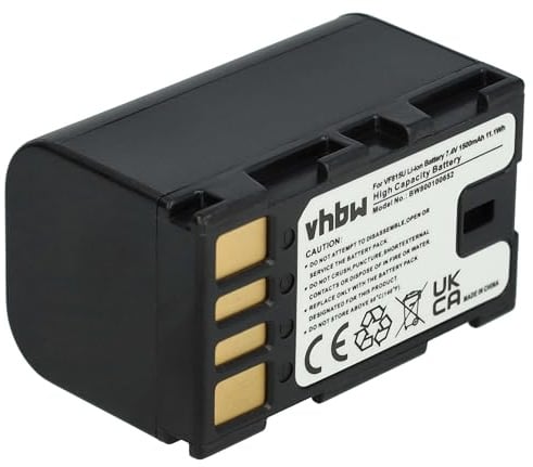vhbw Akku kompatibel mit JVC GZ-MG435BEX | GZ-MG435, GZ-MG365, GZ-MG365HEX Videokamera Camcorder (1400 mAh, 7,2 V, Li-Ion) + Infochip
