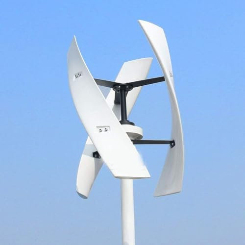 DPQYJPP Turbina eolica Verticale a Basso Rumore da 5000 W, Kit di energia eolica per generatore di energia ad ASSE Verticale trifase AC 12V 24V 48V 220V per integrazione energetica Domestica,24V