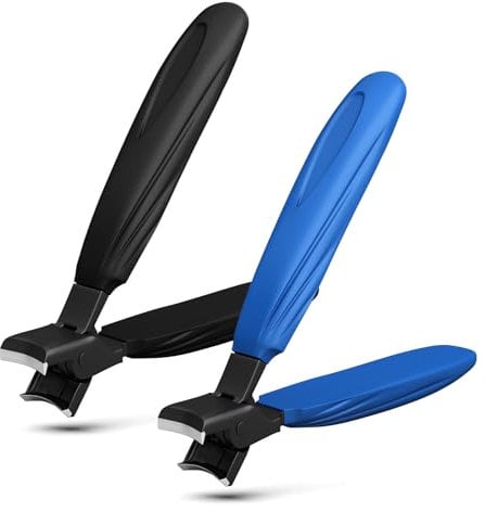 BELVEO Coupe-ongles, Lot de 2 Grand Coupe Ongle Pied pour Seniors, Coupe Ongles Pieds dur et Epais à Large Ouverture, Coupe-ongles Ergonomique