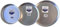 Pardini - Juego de 3 bandejas de aluminio redondas de 24, 28 y 32 cm, borde de 3 cm, ideales para pizza o focaccia