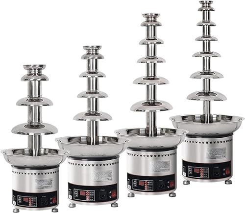 Chocolate Fountain Fountain - 4/5/6/7 Tiers Stainless Steel Sauce Melting Pot/Chocolate Waterfall Machine for Party Wedding Buffet Equipment(7 Tiers)