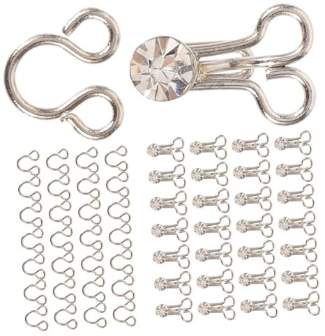 GLSTOY 20Pezzi Ganci Occhi da Cucito per Chiusura Invisibile Ideali per Abbigliamento Pantaloni Reggiseni Accessori per Cucito Fai
