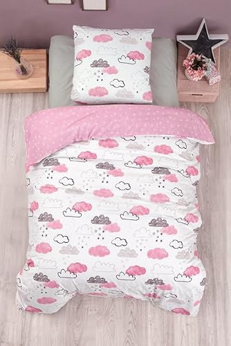 nordqueen Baby&Kinderbettwäsche 100% Baumwolle Bettbezug aus Atmungsaktive, Weiche und Angenehme Schlafkomfort-ÖkoTex Zertifiziert (Mars 2, 100X135 cm)