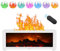 3D Flamme ätherisches Öl Diffusor, 150ml Kamin Flamme Licht Luftbefeuchter mit Timer, Auto-Off-Schutz, 7 Farben LED-Nachtlicht und Fernbedienung, Aroma Diffusor für Haus, Büro, Schlafzimmer (Weiß)