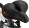 TONBUX Sillín Bicicleta Extra Grande, Sillín de Bicicleta Cómodo Impermeable, Sillin Bici Ergonómico, Asiento de Bicicleta Transpirable para MTB/Bicicleta Urbana/Bicicleta de Carretera/Ebike (Rojo)