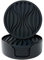 Silikon Untersetzer 6er Set，Dickes Design(0.5cm) Runde Untersetzer Topf,Topfuntersetzer Hitzebeständig,Getränke Untersetzer, Kaffee Pads Bier Bar Matte,mit Mustern rutschfest (Schwarz)