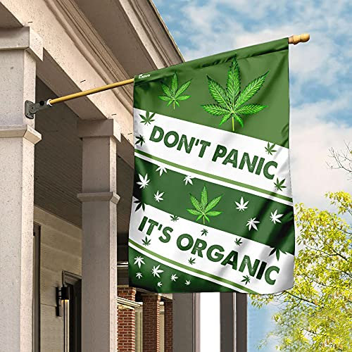 Outdoor Flagge Amerikanische Flaggen – Keine Panik, Es Ist Bio-Marihuana Garden Flag Premium Hof Fahne Saisonale Welcome Garden Flags 30X45cm Für Weihnachten, Draußen, Farmhouse