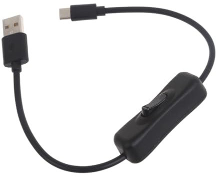 PEVive Câble USB avec interrupteur USB 2.0 5 V 3 A Type C vers USB A et transfert de données pour concentrateurs RaspberryPi 4B