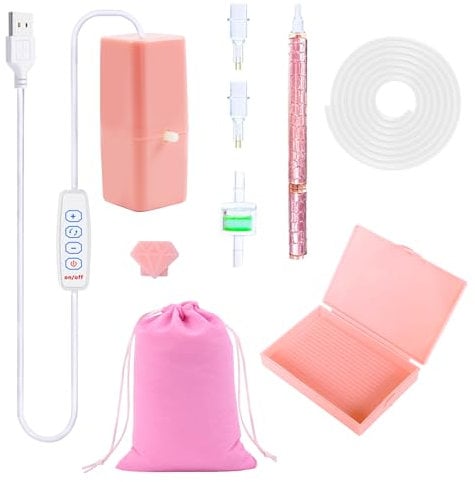 Elektrischer Diamond Painting Stift, Vakuum Diamond Paint Stift Automatisch – mit Regelbarer Saugkraft & Pausetaste für Präzises Setzen von Diamanten, Ohne Wachs, USB-Betrieb