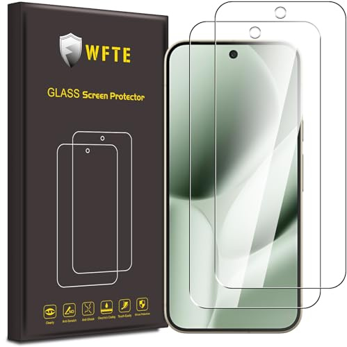 WFTE [Lot de 2 Verre Trempé pour Google Pixel 10 Pro XL/9 Pro XL, 0,26mm Film de Protection D'écran avec Haute Transparence à 99%, Anti-trace Protecteur avec Dureté 9H Glass
