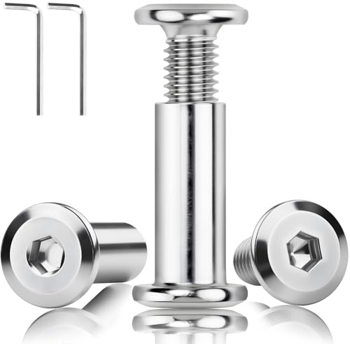20 st hylsmuttrar M5x30mm hylsskruvar förbindelseskruv skåpkontakt skruvar möbelkontaktskruv gänghylsa skruvhylsor möbelskruvar med hylsa för möbler skåp träbräda