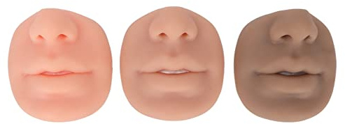 Modèle de faux nez flexible en silicone pour le goujon au nez et la pratique des lèvres Imitation Imitation des couleurs de nez humain Modèle de bouche du nez humain