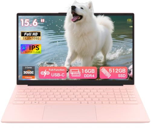 Auusda 15.6” Full HD Laptop, 16GB RAM 512GB SSD, Compatible with Win11