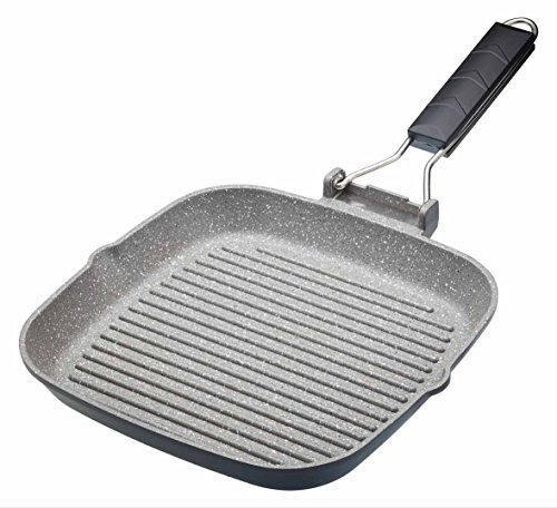 MasterClass Padella antiaderente a induzione con manico pieghevole, 24 cm (9,5)