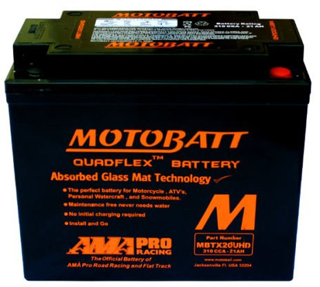 BATTERIA MOTOBATT 12 V 21 AH 310 CCA MBTX20UHD PER Moto Guzzi California Aquila Nera 1100 2010 -