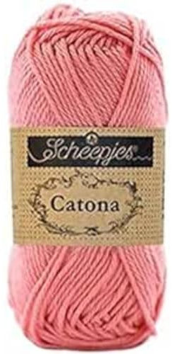 Scheepjes - Scheepjes Catona 410 Rich Coral Yarn - 1x25g