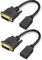 CableCreation HDMI auf DVI Kabel, 0,15m Bidirektional HDMI-Buchse auf DVI (24+1) Stecker-Adapterkabel, HDMI DVI Konveter, Unterstützung 1080P, 3D, Vergoldete, 2 Stück 0,5Ft/Schwarz