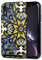 Tech21 Protective Apple iPhone XR Case Slim Faux Leather Back Cover with FlexShock - Evo Luxe Marham Liberty - Blue/Yellow