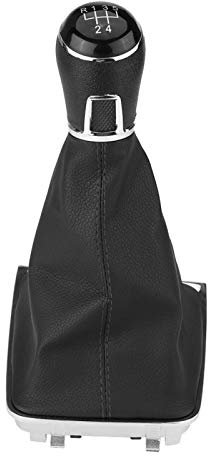 Pomo de palanca de cambios de coche 5 velocidades + funda Gaiter para Golf 7 MK7 2013-2017