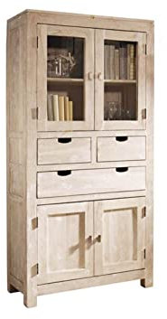 MASSIVMOEBEL24.DE | Massiv Holz Möbel Akazie Schrank Massivholz Möbel Nature White #61 getüncht