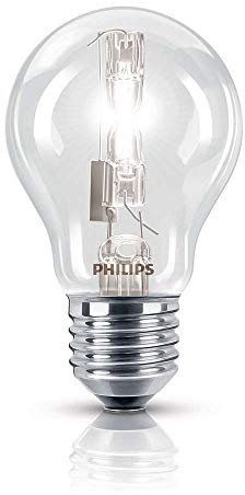Philips 42W E27 Edison Screw Halogen EcoClassic Traditional Bulb, Eqv to: 55 W, 240 V - Pack of 4
