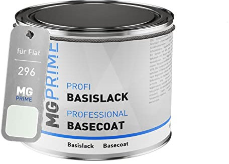 MG PRIME Vernice per auto Barattolo pronto all’uso per Fiat 296 Bianco Gelato/Blanc Gelato Vernice di base 0,5 litri 500ml