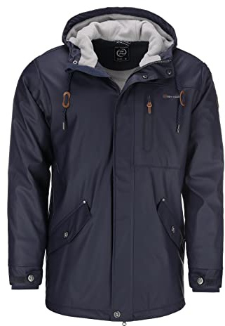 Dry Fashion Herren Regenjacke Bergen - Herrenjacke Regenmantel Männer Jacke Gefüttert Winddicht Wasserdicht in Gelb Größe 3XL