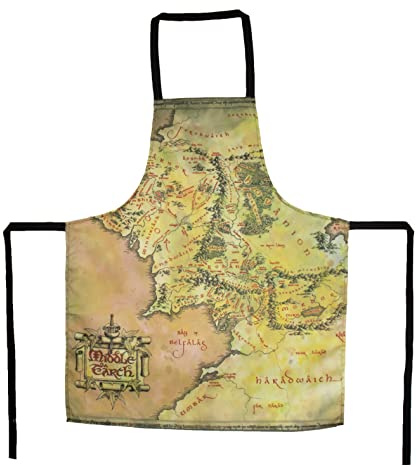 SD Toys Unisex Delantal Mapa El Señor De Los Anillos Schürzen-Karte Der Herr der Ringe, _, Único