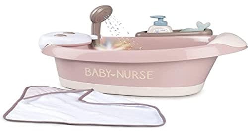 Smoby - Baby Nurse - Baignoire Balnéo - pour Poupons et Poupées - Jets d'eau et Bulles - Lumières LED - 220362