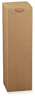 Formoso Aufbewahrungsbox für 1 Flasche Wein Farbe Havanna glatt 6,5 x 6,5 x 32 cm Set 100 Stück Art 38538