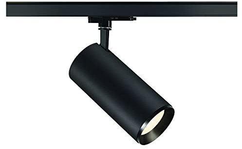 SLV 3 Phasen System Leuchte NUMINOS® XL/LED 3-Phasen-Strahler, Spot, Decken-Strahler, Decken-Leuchte, Schienensystem, Innen-Beleuchtung / 4000K 36W 3800lm schwarz dimmbar 24Grad
