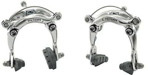 Dia Compe DC750 Center Pull Caliper Brake Set (Front+Rear), Silver, DP2502