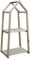 Spetebo Estantería para flores de madera natural – 76 x 36 cm – Escalera para plantas con 2 estantes – Decoración flores plantas soporte estantería escalera