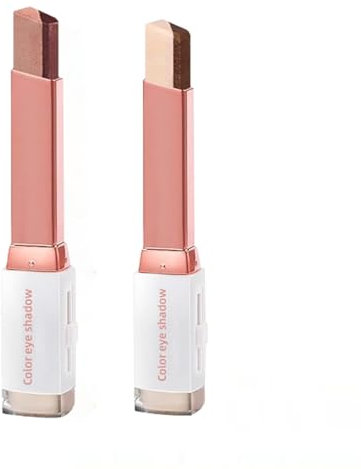 Gradient Eyeshadow Stick Bicolors, Eyeshadow Pen, Lidschatten Stick Zweifarbig, Gradient Double Lidschatten Stick, Eye Shadow Lidschatten-Stift Farbverlauf Zweifarbiger Lidschatten Stift