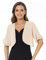 Sepsap Women Shrug Soft Chiffon Open Front Sheer 3/4 Sleeve Bolero Cardigan for Evening Dress, Champagne, M