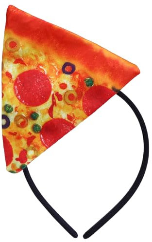 FRCOLOR Pizza Headband Funny Pizza Hat Headpieces Halloween Costumes Cosplay Hair Accessories for Women Adult Kids