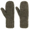 Seeberger Fäustlinge mit Fleecefutter Fausthandschuhe Damenhandschuhe Strickhandschuhe (One Size - oliv)