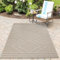 HomebyHome In& Outdoor Teppich Wetterfest, Grau 80x150 cm Teppich Küche, Waschbarer Küchenläufer Flachgewebe Sisaloptik Boho Design Camping Terasse Balkon Outdoorteppich Garten