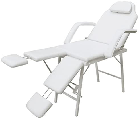 Hommdiy Kosmetikstuhl Kosmetikliege Massageliege Massagebank Behandlungsstuhl Weiß