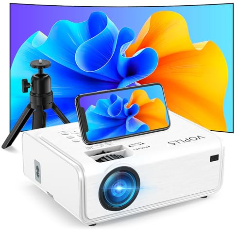 [Electric Keystone 6D/4P] Projector 4K, 5G WiFi Bluetooth Projector 20000L, VOPLLS Native 1080P Projectors with PPT, Zoom, Outdoor Projectors for TV Stick/iOS/Android