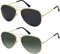 La Optica B.L.M. Sonnenbrille Herren Damen Pilotenbrille Sunglasses Fliegerbrille Retro - Gold Grau Grün Verlauf