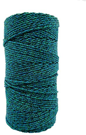 Twine by Design #36 3-strängige gedrehte Rosenkranzschnur – hervorragende Qualität für Bastelarbeiten, DIY-Projekte, Rosenkränze (Blaugrün)