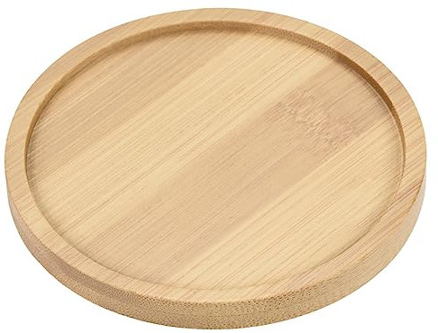 M METERXITY 6pz Fioriera Sottovasi - Bamboo Rotondo Vaso Fiori Goccia Vassoi Applica a Esterno/Giardino (10cm OD)