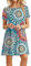 MOLERANI Summer Dresses for Women UK Casual T-Shirt Dress Short Sleeve Ladies Beach Dress (XL, Print Green)