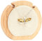 CHGCRAFT Round Wooden Single Necklace Displays Stands Tabletop Pendant Necklace Display Holder with Cornsilk Velvet and Iron Hooks for Long Necklace Retail Jewelry Easel Display, 3.54x3.35x0.75inch