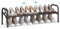 SONGMICS Schuhregal, Schuhständer, 1 Ebene, Metallregal, verstellbar, Schuhe,Standregal, für Flur, Garderobe, Eingangsbereich, tintenschwarz LMR019B01