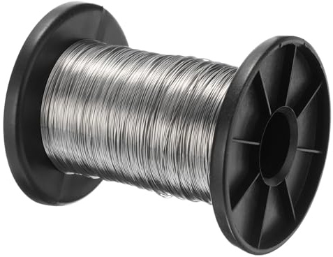 PATIKIL 304 Edelstahl Draht, 328 ft 0,4 mm 26 Gauge Schmuckdraht Basteldraht für Schmuckherstellung Armbänder Basteln DIY, Silber