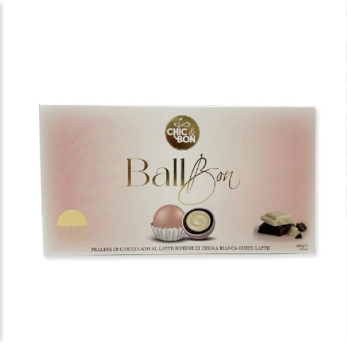 Confetti con pirottini Ball Bon Nuance Rosa Cipria 500g - BUIR050 confetto pralina di cioccolato al latte ricoperte di zucchero colorato