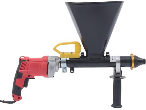 DWSSX Electric mortar grouting machine portable cement caulking gun 4.7 litre filling and grouting tool with 2 nozzles for brick wall floor pointing