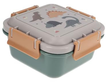 Tutete Lunchbox für Kinder, 380 ml – Lunchbox für die Schule, luftdicht, mikrowellen- und spülmaschinenfest, ideal für Park, Picknick und Schule, BPA-frei, sicherer Verschluss | Dinos World